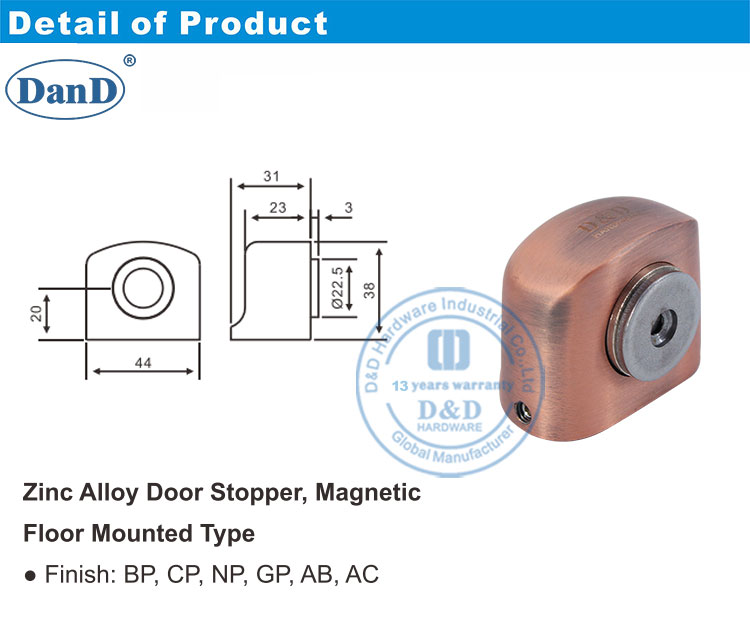 Parada de porta de cobre antiga