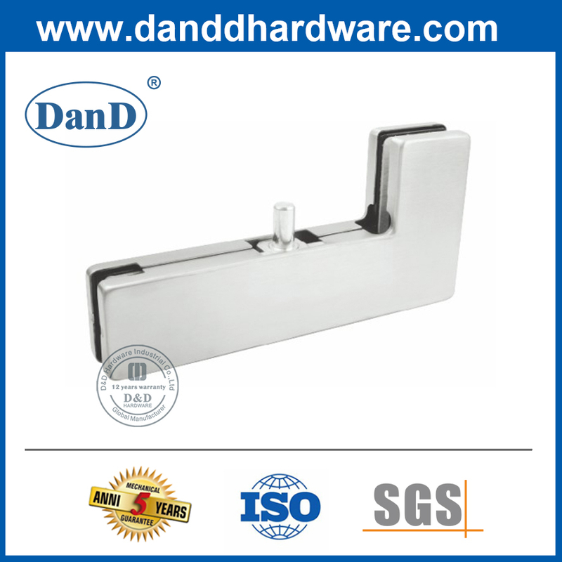 Acessório de canto de aço inoxidável para porta comercial de vidro DDPT005