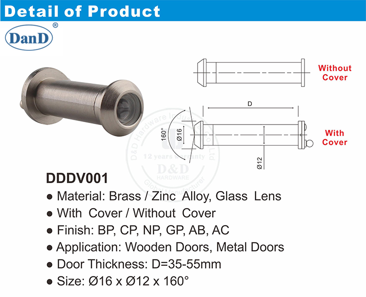 Vista da porta da frente Hardware D e D
