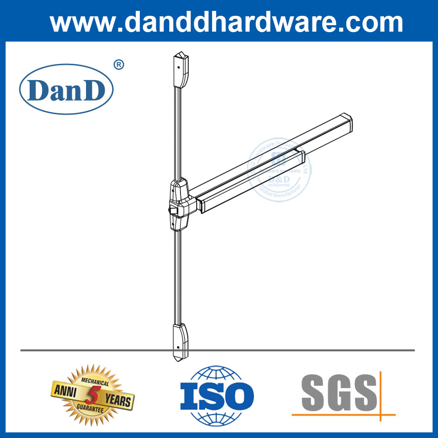3 Direção PORTA DE EMERGÊNCIA Bloqueio de 3 pontos Porta de pânico com pânico hardware-ddpd305