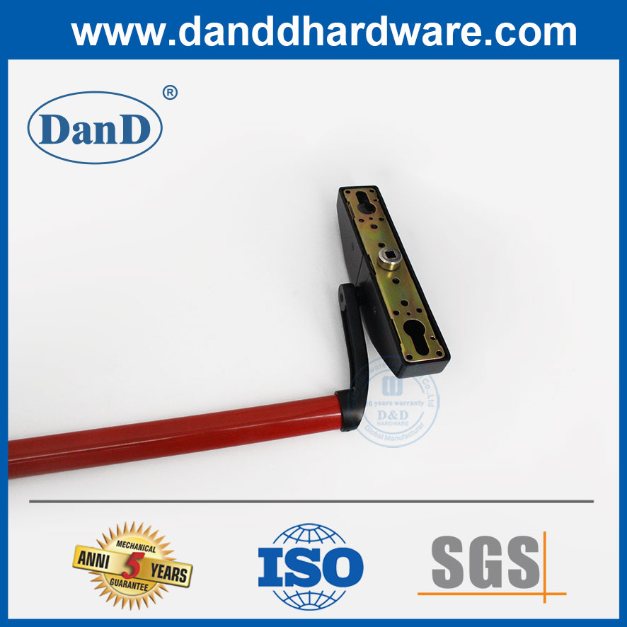 Barra de pânico da barra cruzada Dispositivos de saída de pânico único de aço em vermelho e preto color-ddpd034