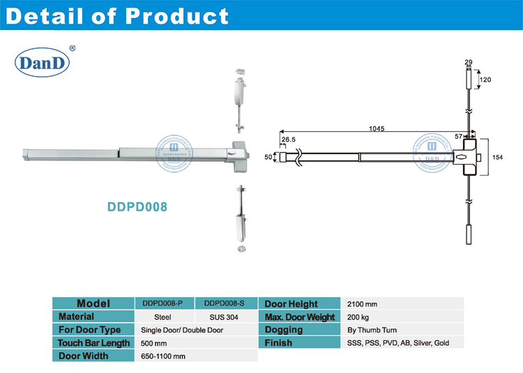 Bar de p&acirc;nico comercial 