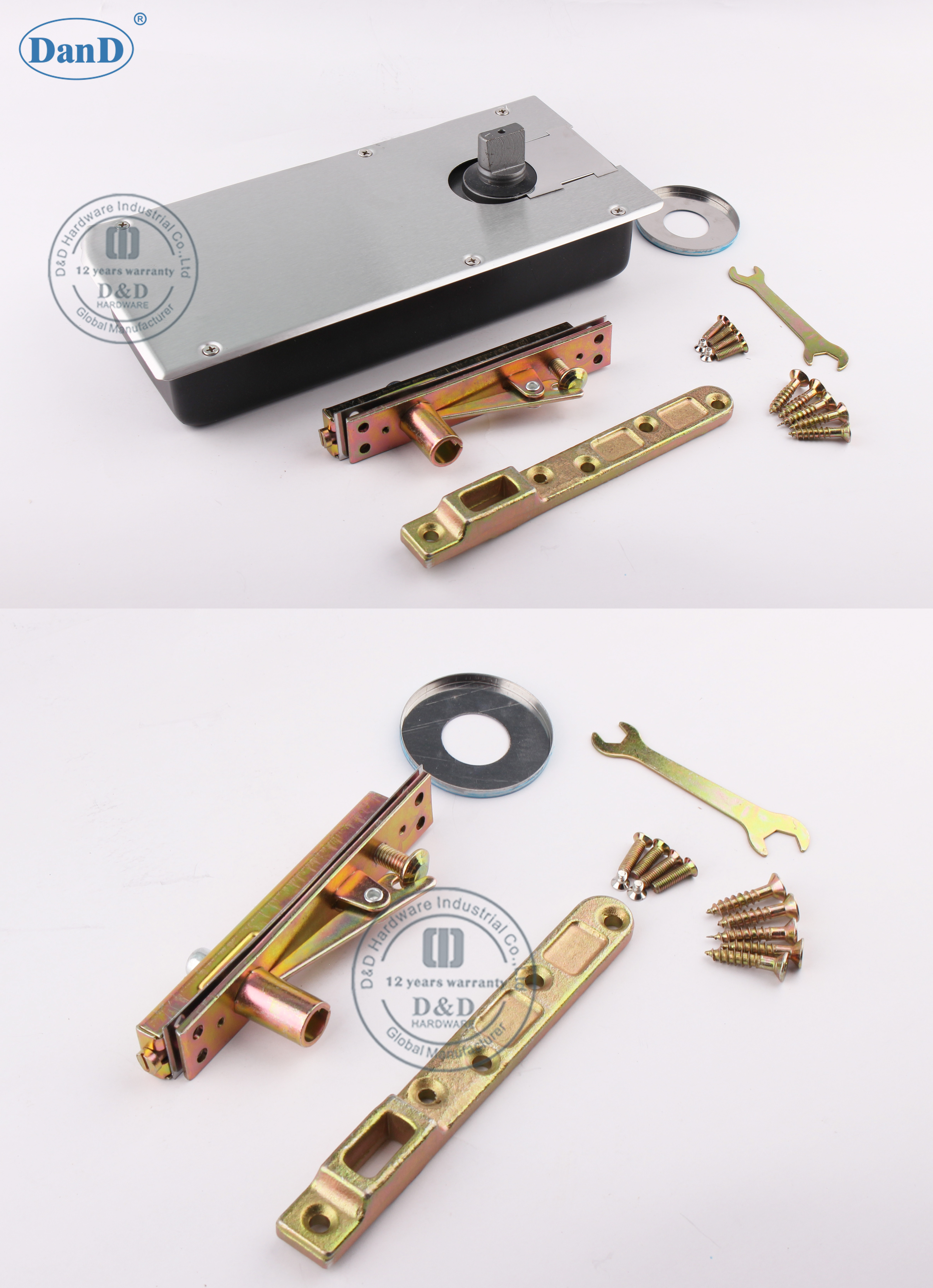 Piso da porta de vidro Spring-d e d hardware