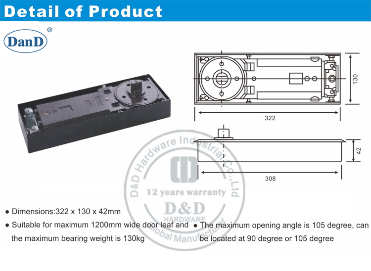 Piso Spring Hinge-D e D Hardware