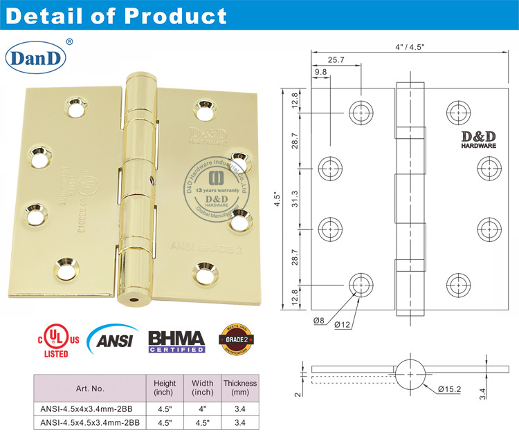Ansi Grade 2 Outside Door Delf