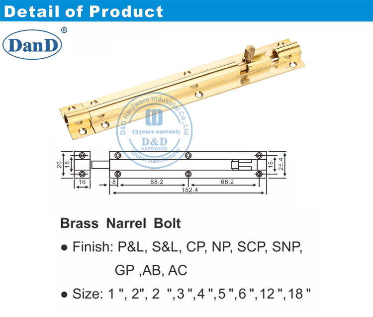 Brass Brass Bolt-DDDB016