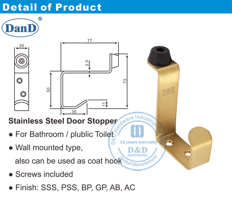 Parte da porta com gancho
