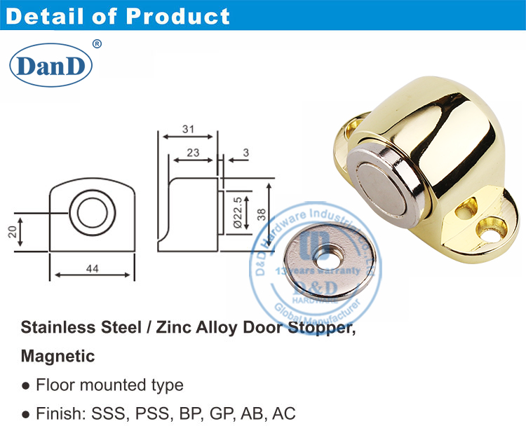 Suporte de porta de ouro