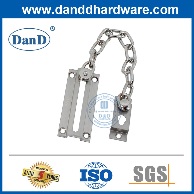 Cadeia de bronze da porta da porta da frente níquel para segurança-ddg005