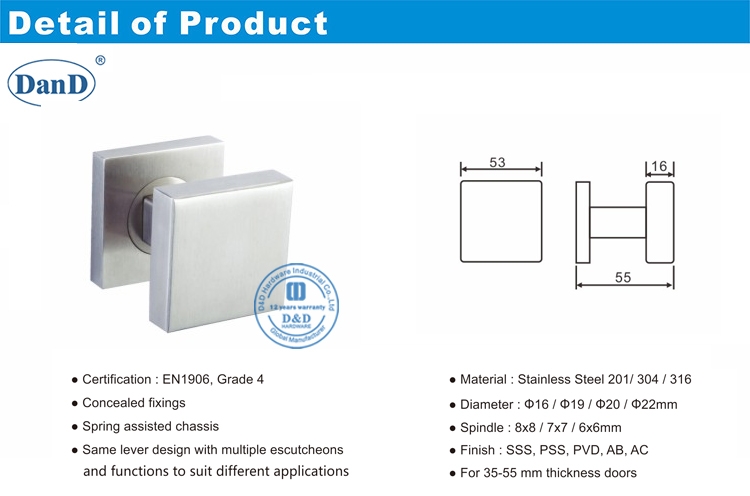 Dupla porta Handles-D e D Hardware