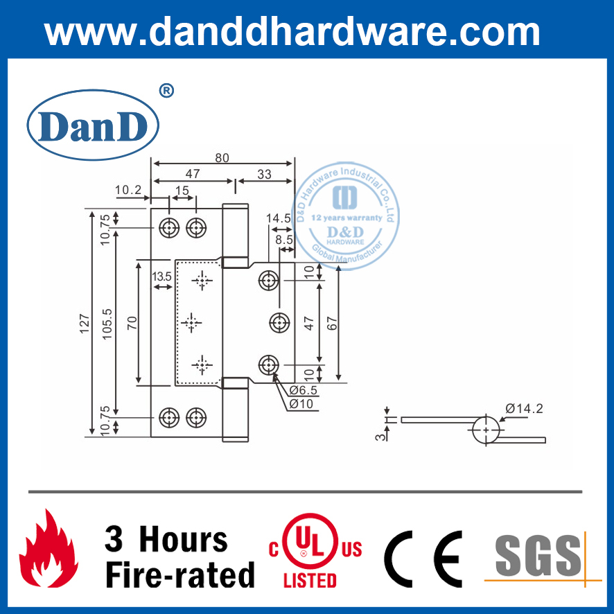 Venda quente Especial SUS316 Commercial Bifold Porta Dods-DDSS027-B