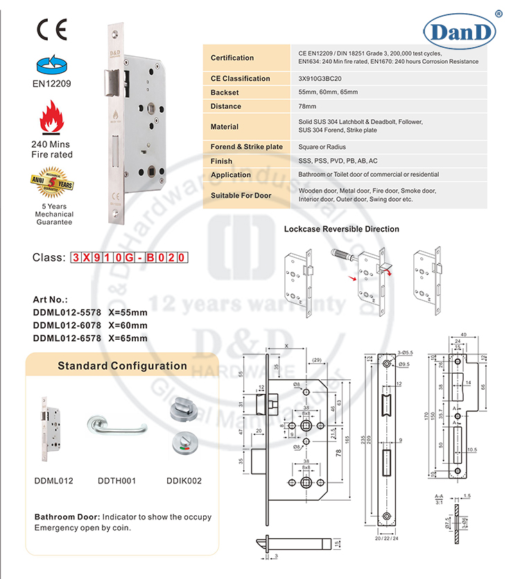 Hardware Lock-D e D do Banheiro