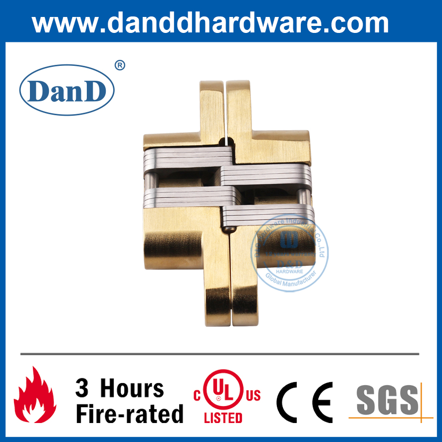Liga de zinco de cetim Brass dobradiça de porta escondida para apartamento edifício-ddch007