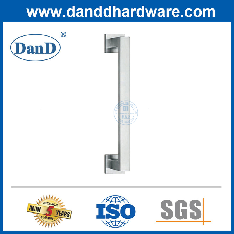 Porta de vidro Pull Handled fundo de aço inoxidável porta de puxão de porta-ddph035