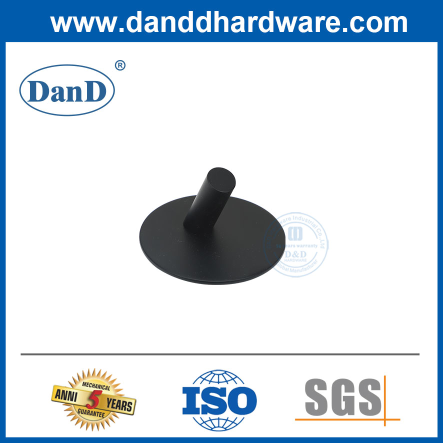 Ganchos de roupas ganchos de parede de chuveiro ganchos de casaco preto fosco para parede-ddtc017