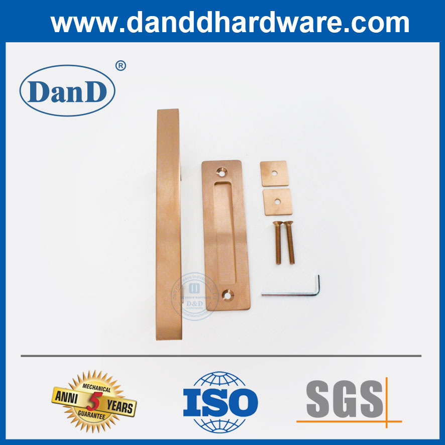 Aço inoxidável Gold rosa Porta deslizante Pull Hardware para porta de celeiro DDBD103
