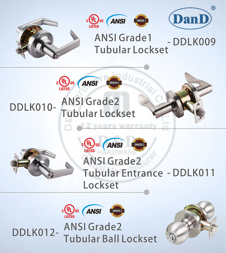 ANSI Tubular Lockset-D e D hardware