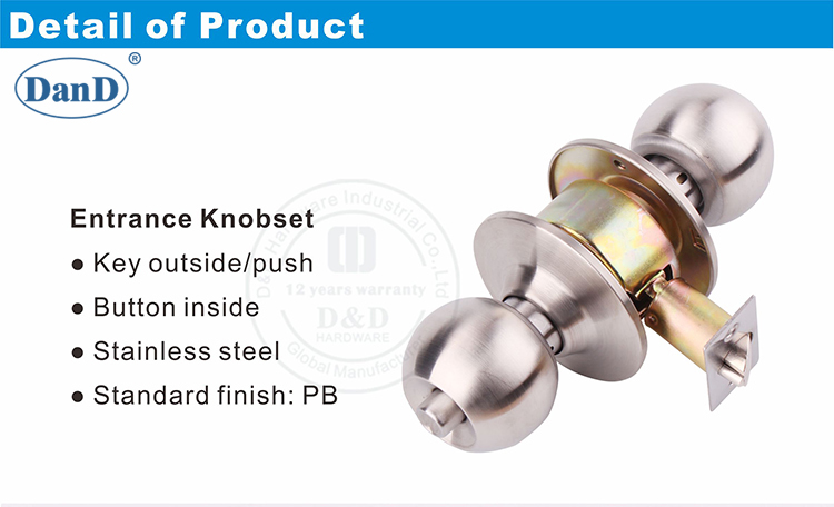 Lockset-D e D hardware de madeira