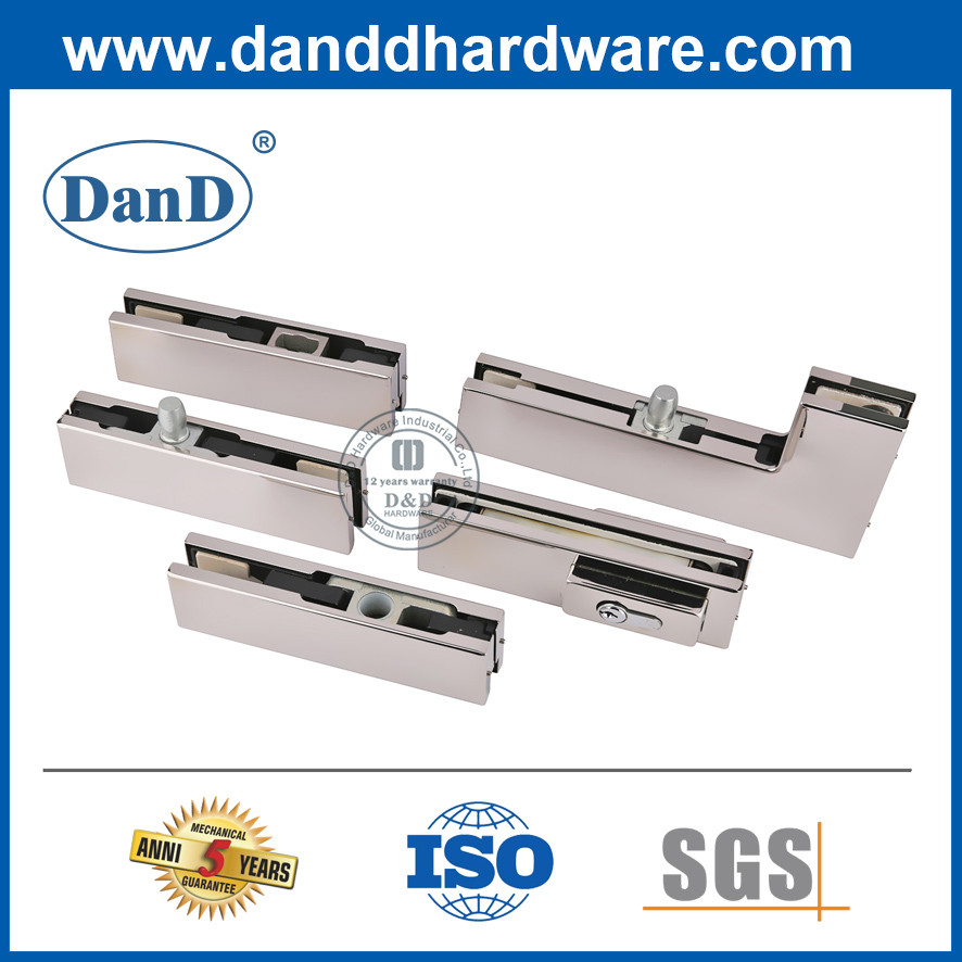 Ajuste da porta de vidro endurecido Lock de aço inoxidável- DDPT004