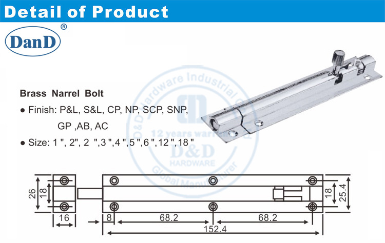Porta de madeira Bolt-D e D Hardware