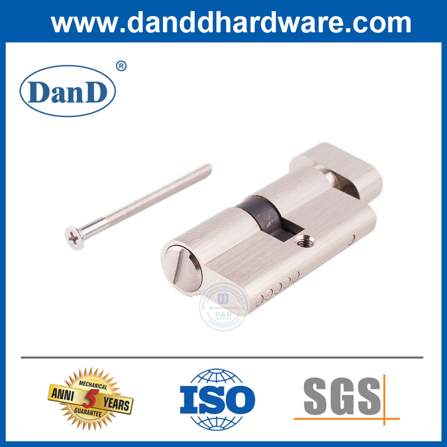 Cilindros de trava de níquel de cetim de 60 mm para porta de banheiro da porta do banheiro-ddlc007-60mm-sn