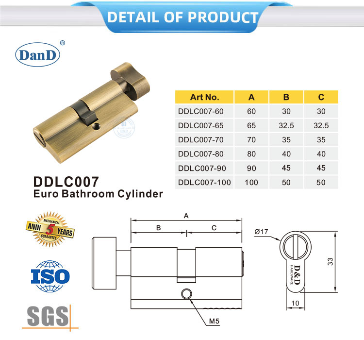 Cilindro de bloqueio de lat&atilde;o antigo