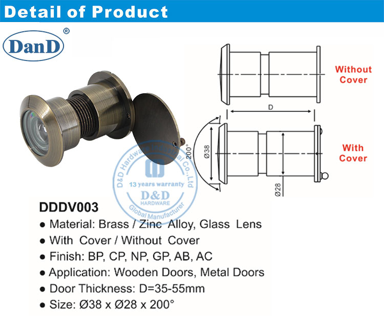 Visualizador de peephole de porta grande