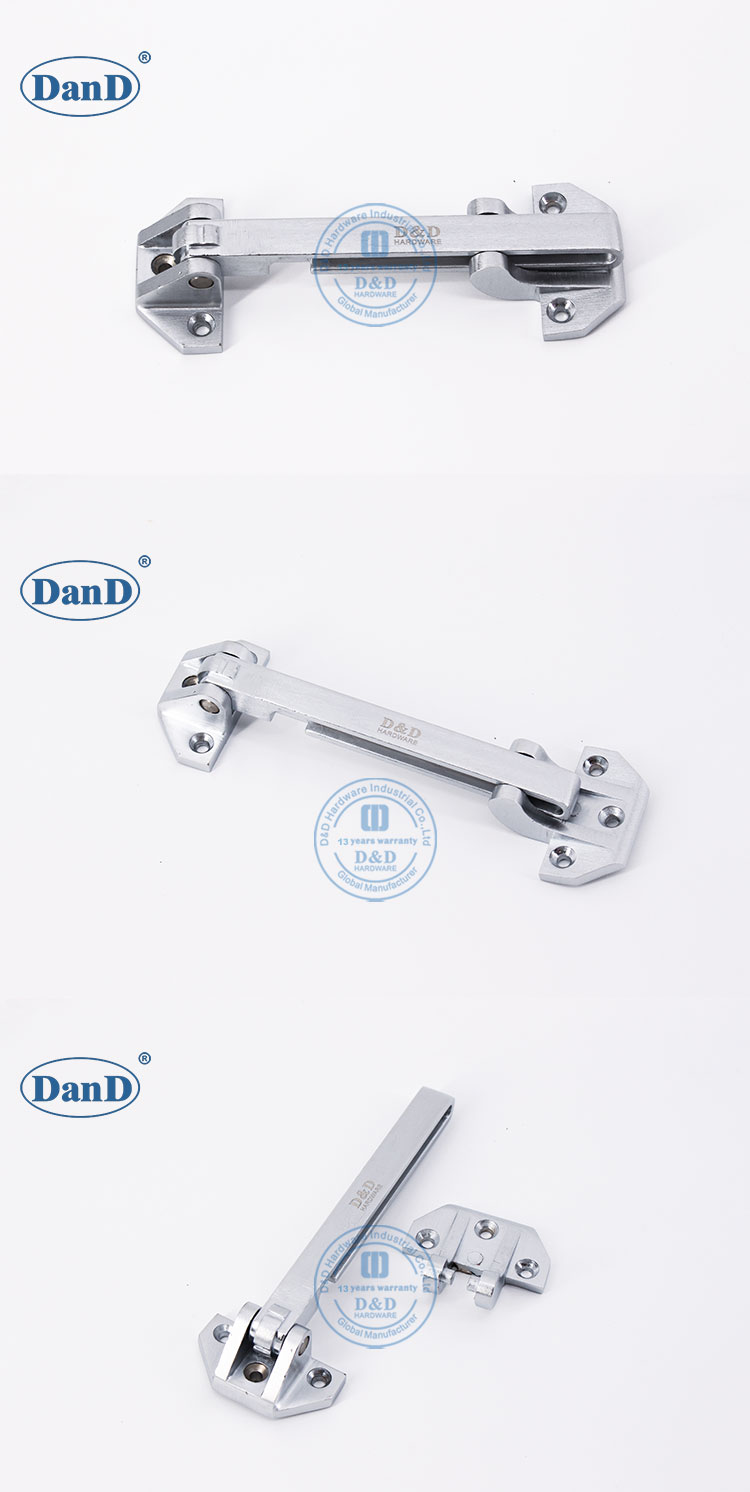 Guarda de porta cromada de cetim