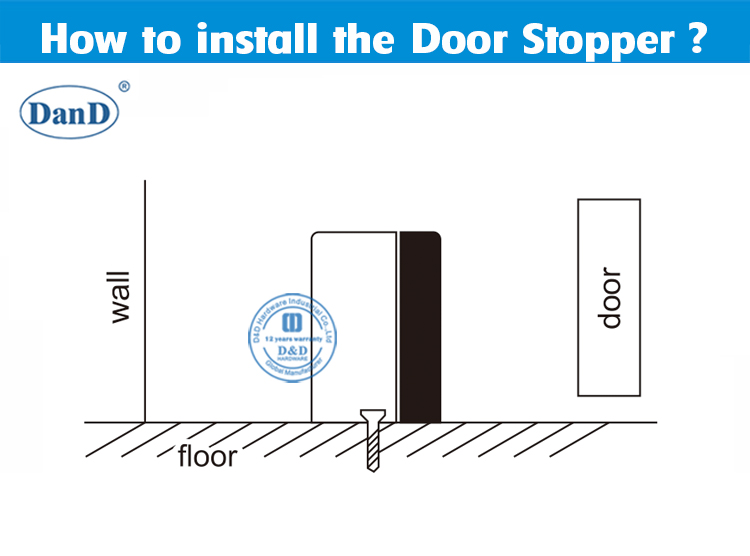 Hardware Stop-D da porta do ch&atilde;o e D