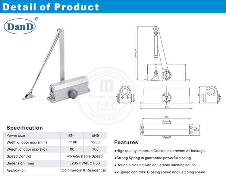 Hardware de Fire Door-D e D