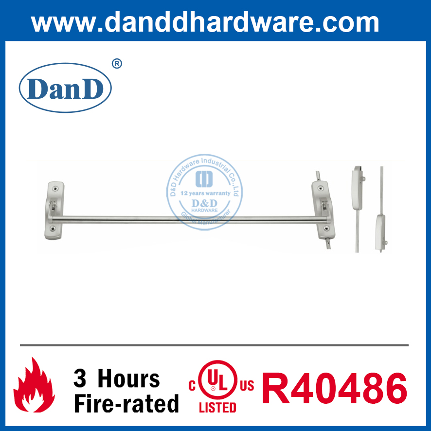 Dispositivo de saída do pânico de barra de aço inoxidável 304 para porta de emergência - DDPD010