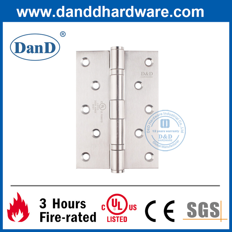 Ul listado Sus201 Square Canto Full Mortise Fire Door Hinge-DDSS005-FR-5X3.5X3.0