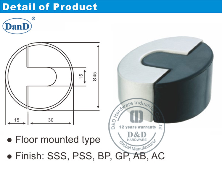 Hardware de stop-d e d de porta de madeira