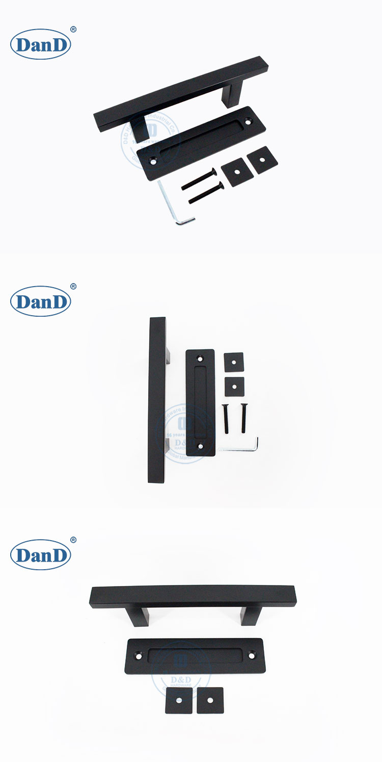 Ma&ccedil;anetas de portas de celeiro pretas