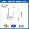 Rolha de porta de hemisfério de aço inoxidável para porta de madeira-DDDS001