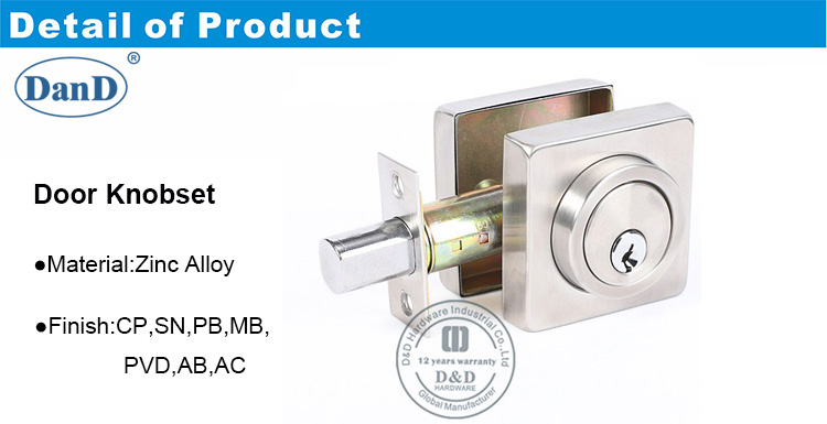 Bloqueio de porta de metal lockset-DDLK021-D e D hardware