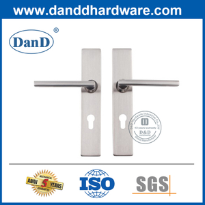 Alavanca da alavanca da porta da porta da chave de aço inoxidável com backplate longo-DDTP007