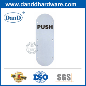 Placa de sinal de push do tipo redondo de aço inoxidável para a porta de madeira-ddsp006