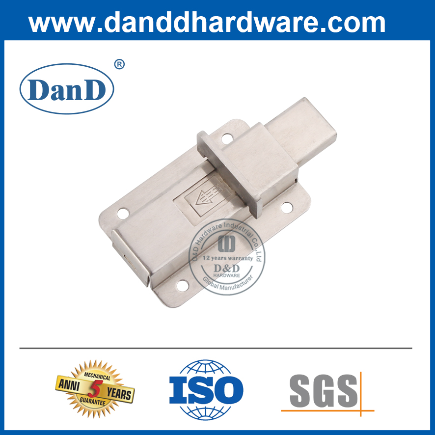 Parafuso nivelado montado na superfície de aço inoxidável para portas duplas-DDDB013 