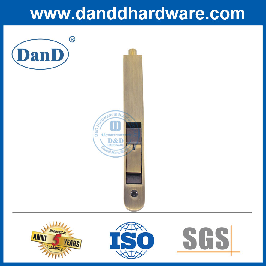 Parafuso de porta de canto redondo de bronze antigo de 8 polegadas em aço inoxidável-DDDB030