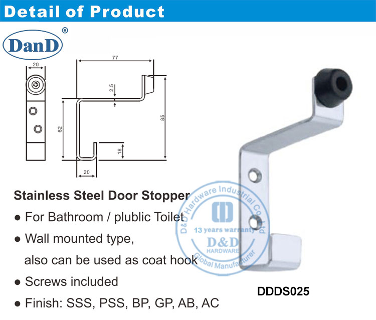 Paradas de parede para portas