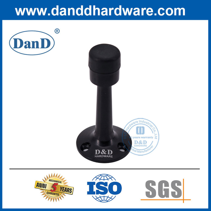 Liga de zinco vertical de porta vertical preta Melhores paradas de porta de interior-DDDS019