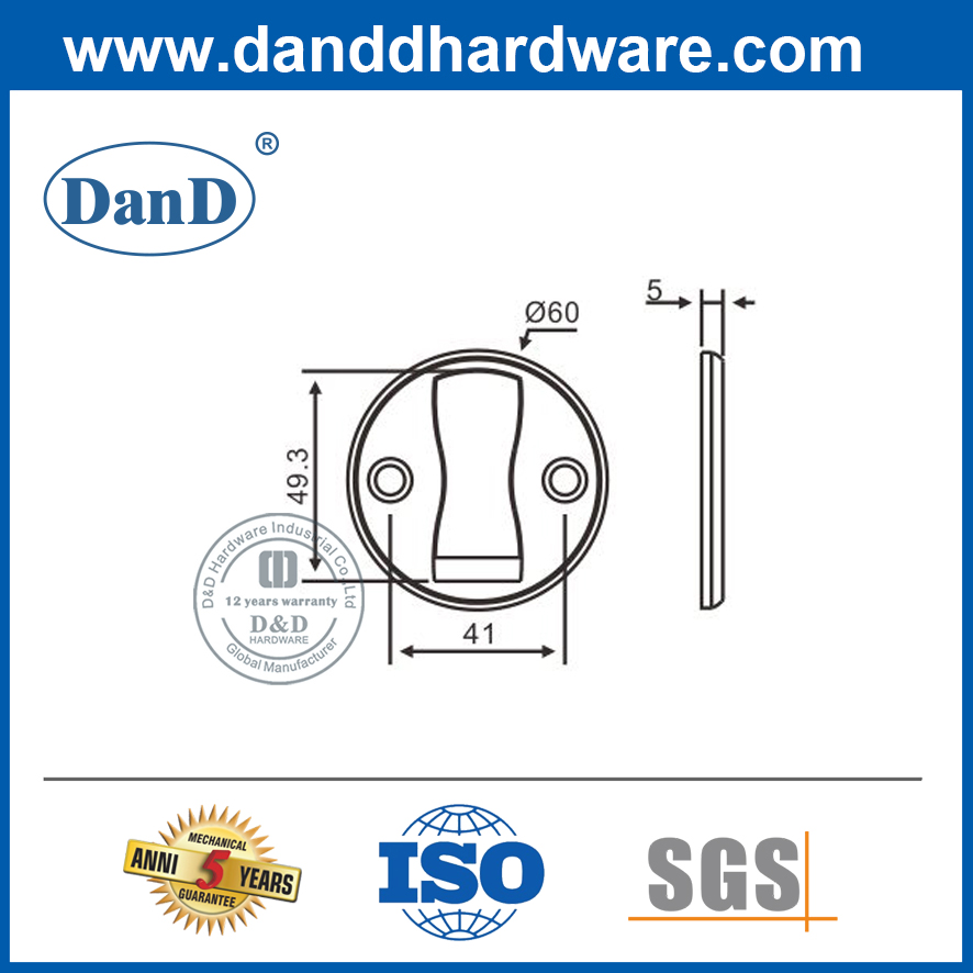 Porta de segurança contemporânea Ponto de piso Parada de aço inoxidável Magnetic Invisible Stopper-DDDS036