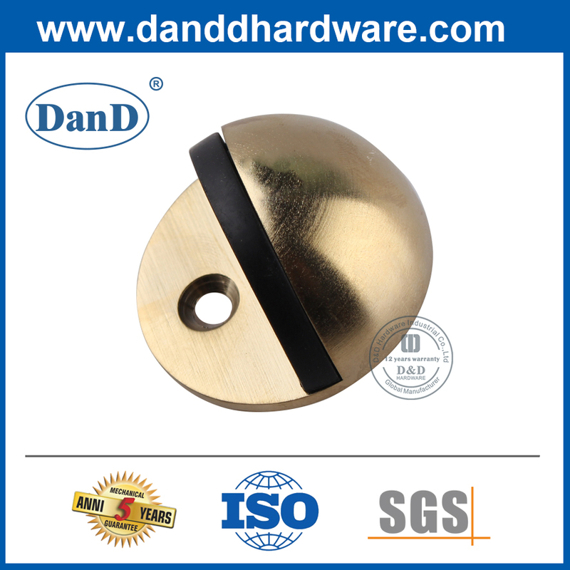 Segurança Aço inoxidável Half Moon Cetim Porta de Brass Stop-DDDS001