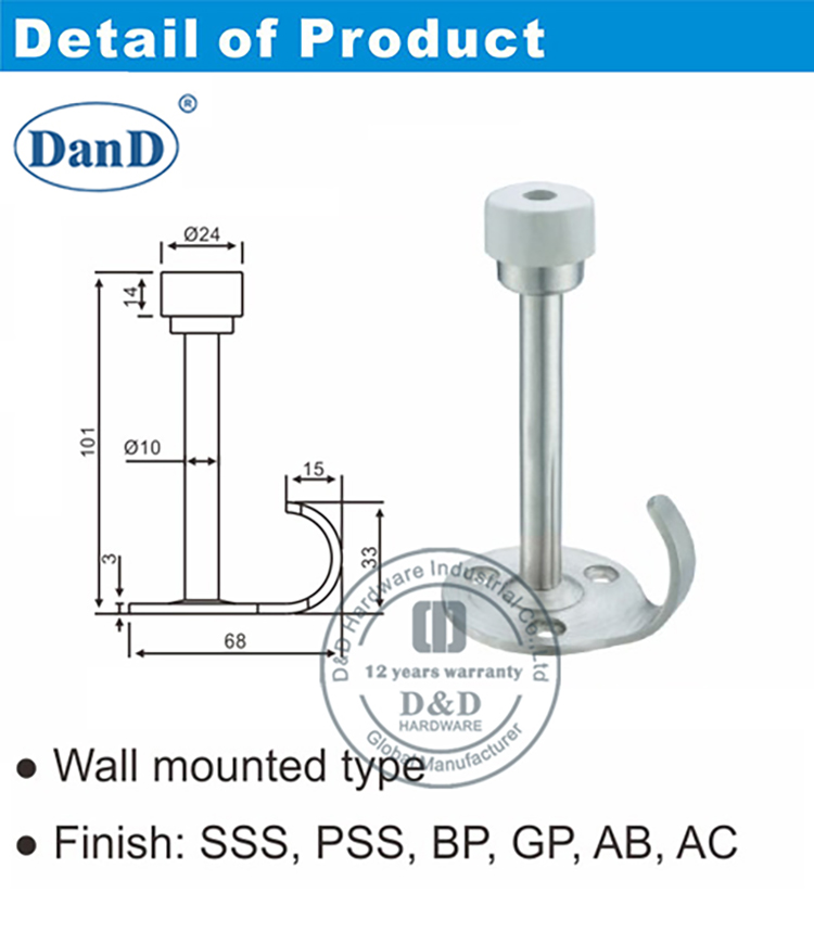 Tipos de tampa de porta Dipos-D e D