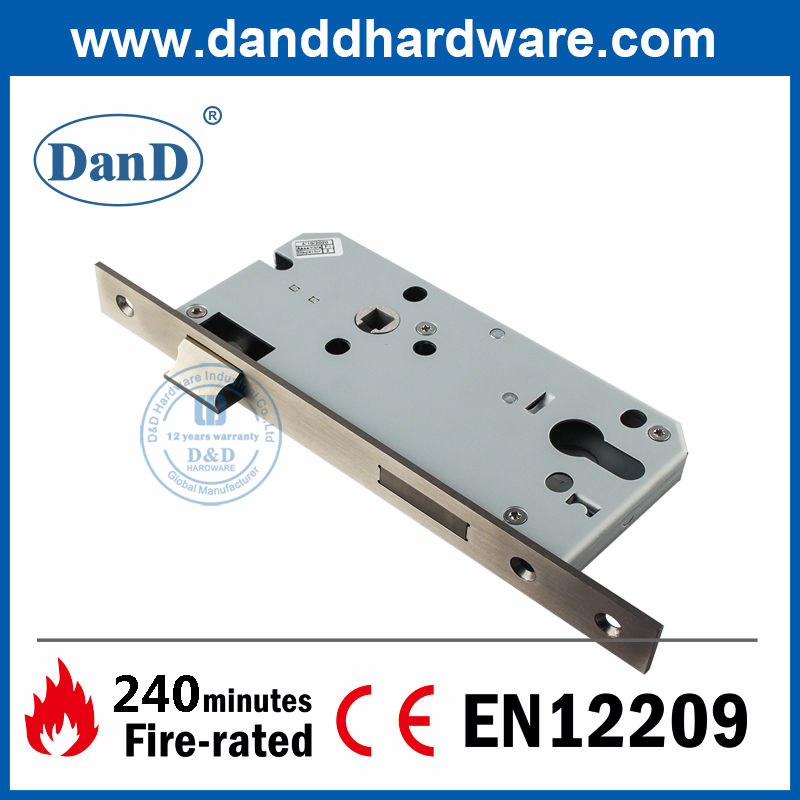 CE EURO SUS304 Antigo Brass Fire Resistance Lock para porta de madeira-ddml009