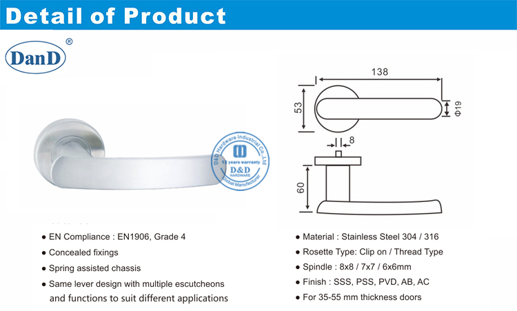 HARDWARE DA PORTA DE A&Ccedil;O-D E D
