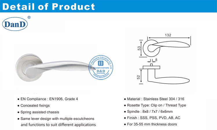 Hardware da porta da porta do quarto