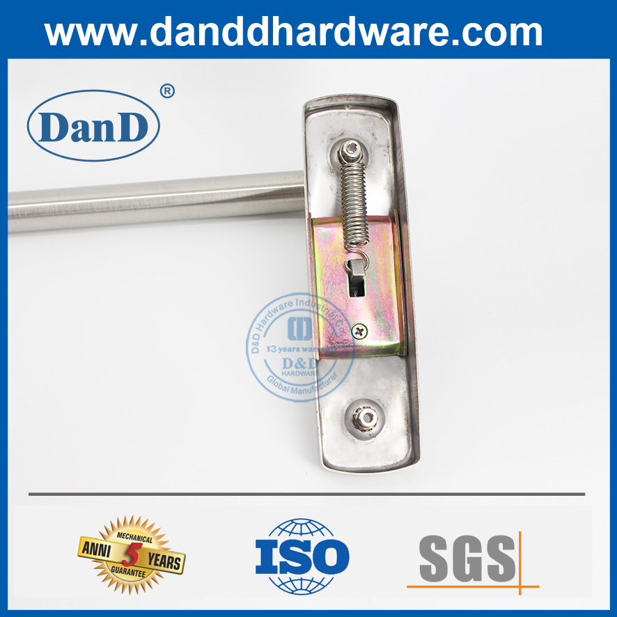 Barras de segurança da porta de aço trava de barra de pânico para uma única porta-ddpd010