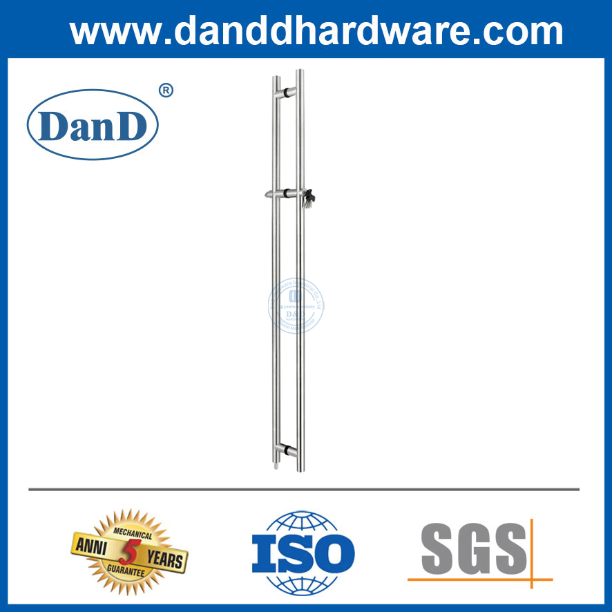 Hardware de vidro aço inoxidável maçaneta de porta de vidro com fornecedor de fechadura-ddph040
